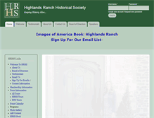 Tablet Screenshot of highlandsranchhistoricalsociety.org